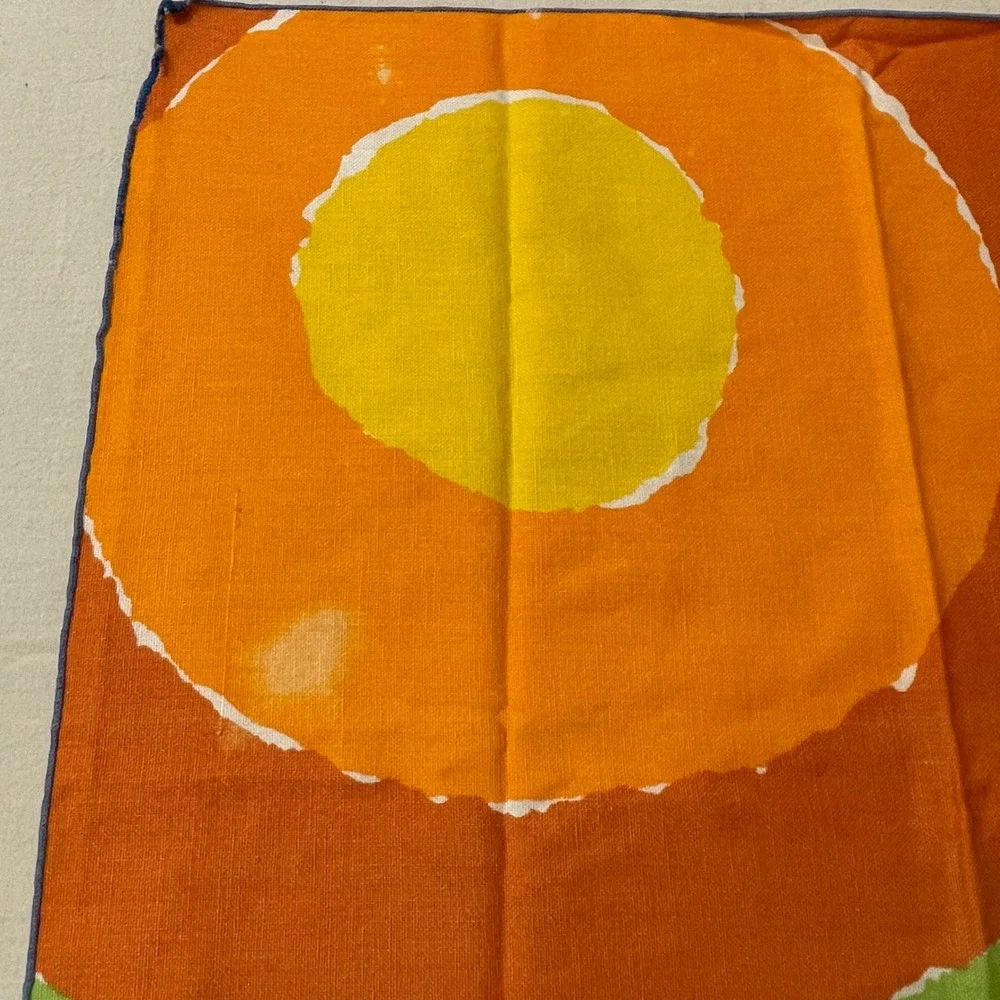 VTG Vera Newman Colorful Abstract Sun Circles Cloth Napkin Bright Set of‎ 2